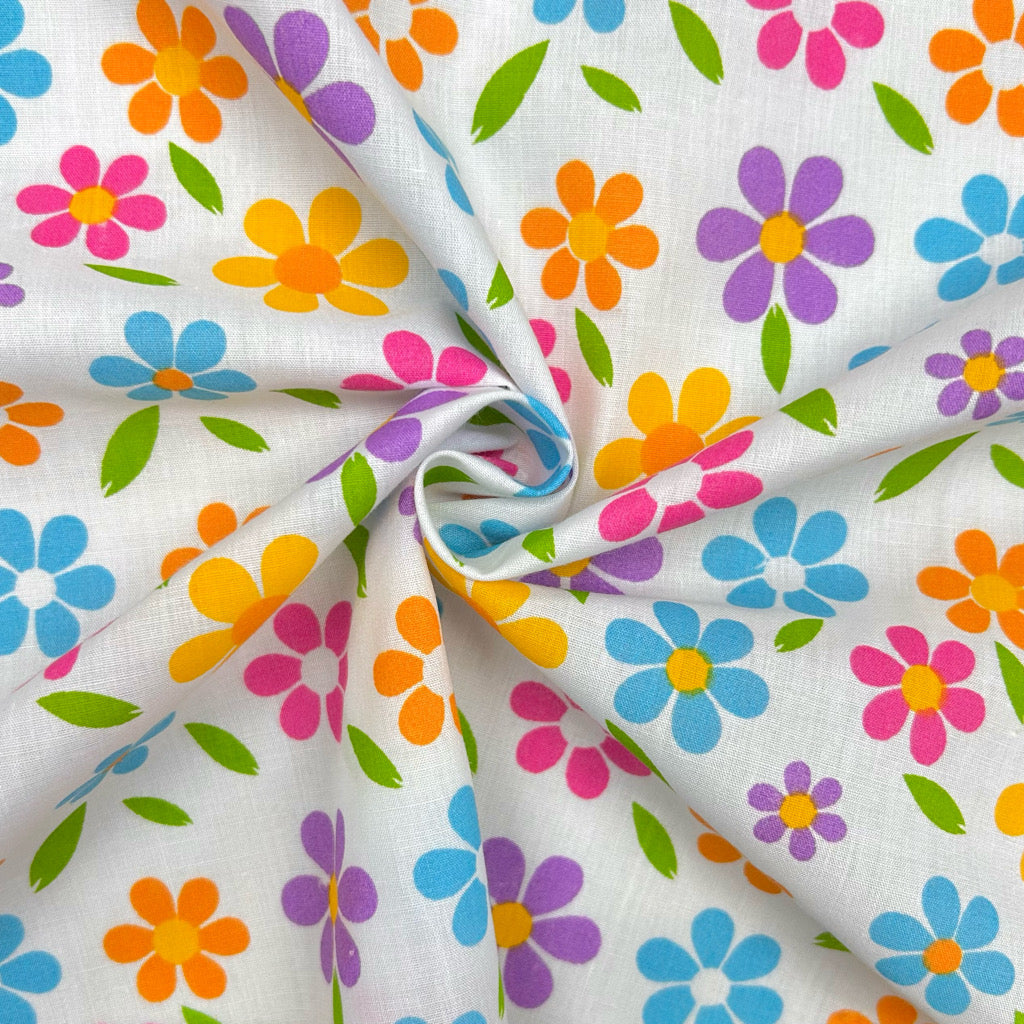 Cheerful Blooms Polycotton Fabric