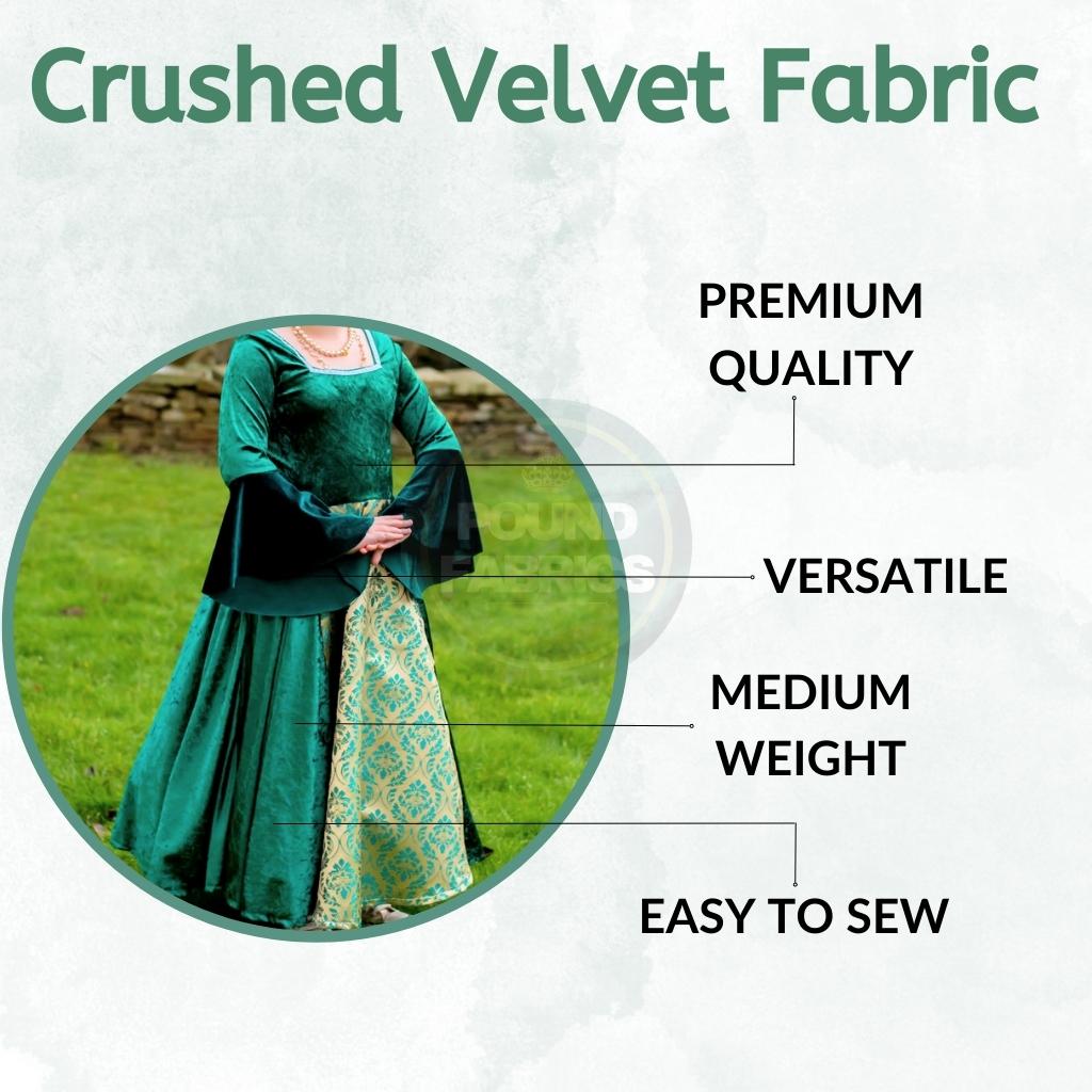 Crushed Velvet Fabric - 50m Roll