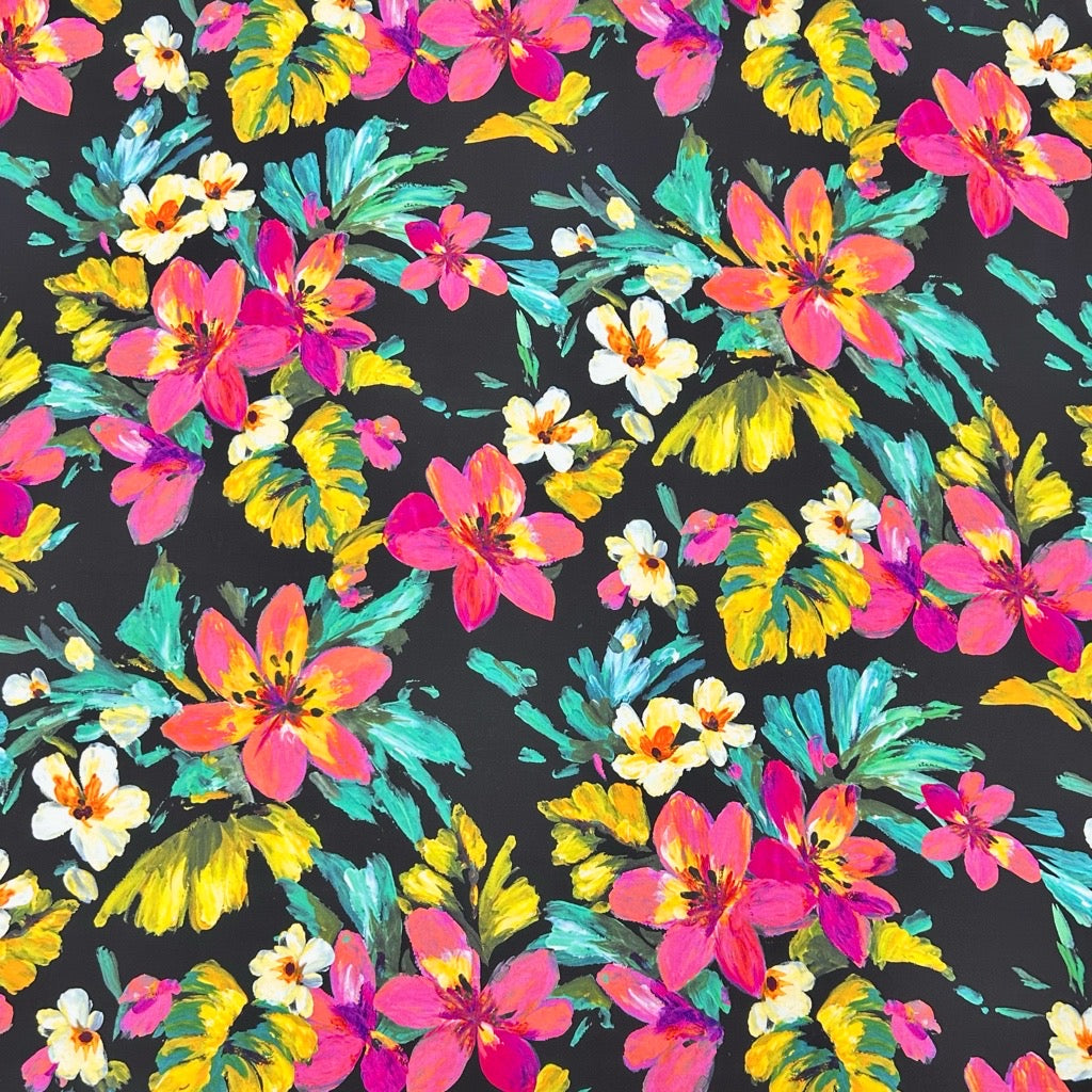 Vivid Tropics Viscose Poplin Fabric