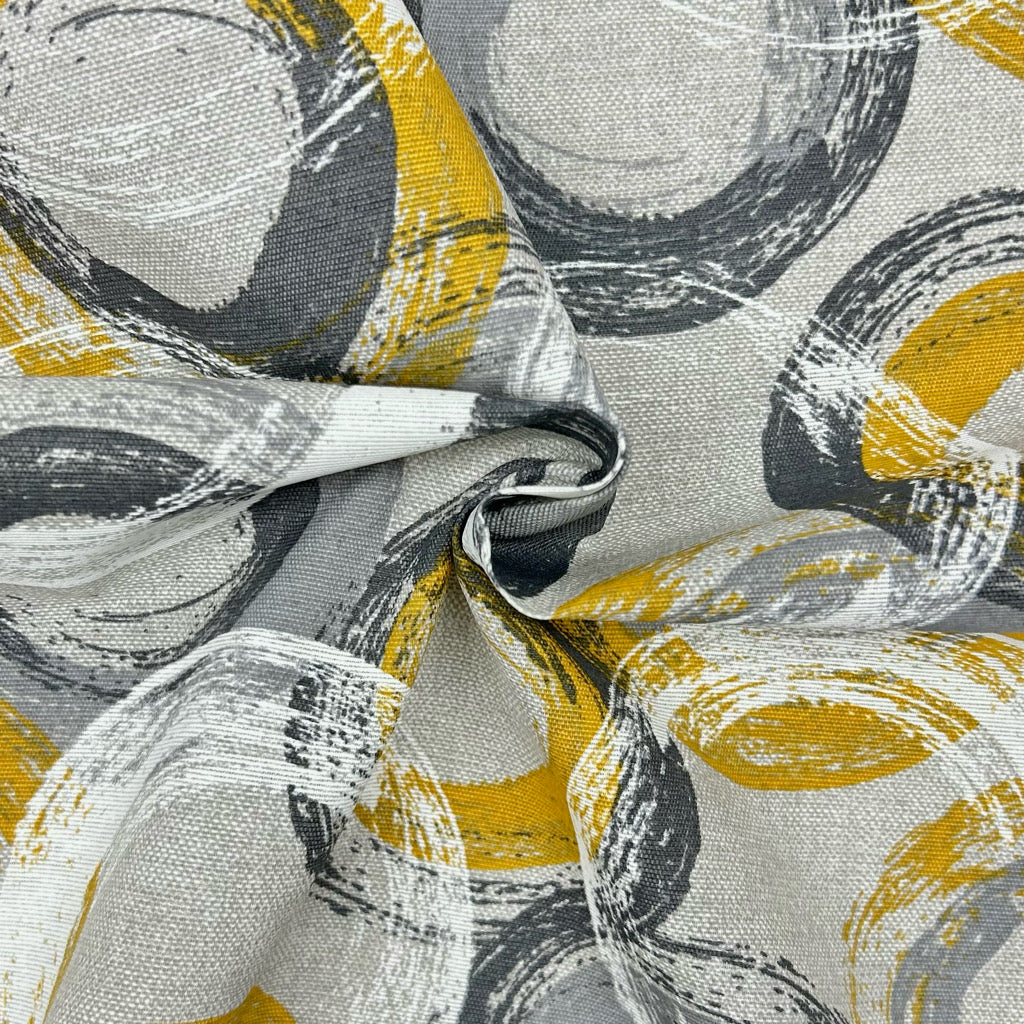 Brushstroke Circles Water Resistant Fabric