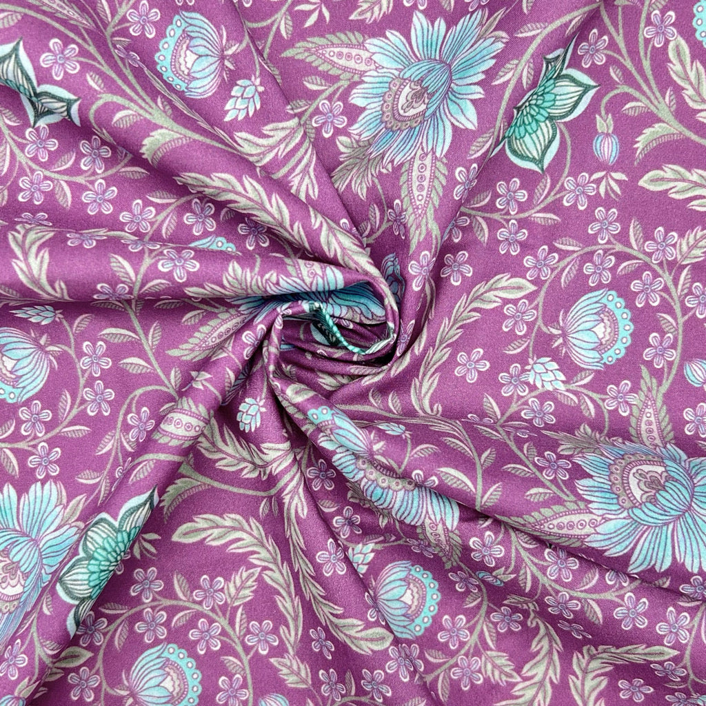 Decorative Vine Cotton Lawn Fabric