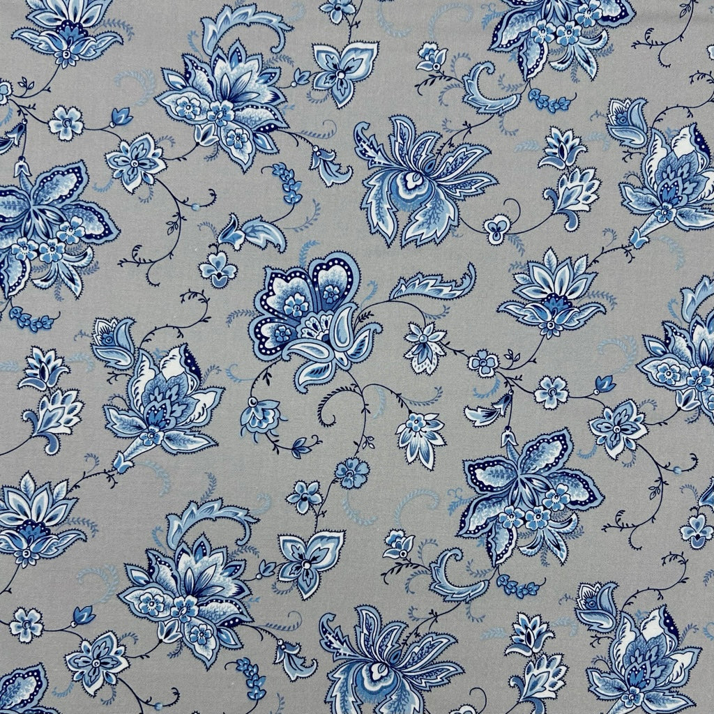 Persian Garden Rose & Hubble Cotton Poplin Fabric