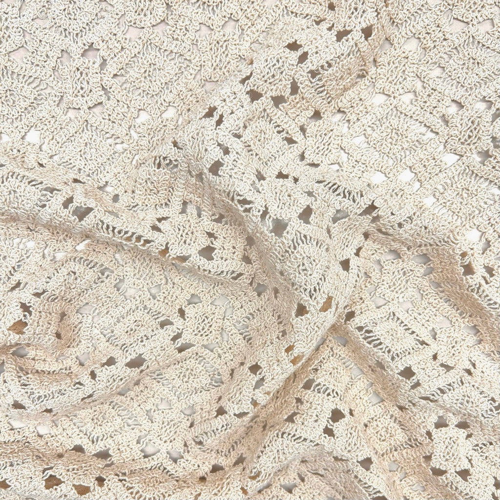 Natural Weave Crochet Lace Fabric