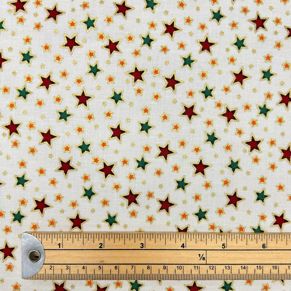 Festive Sparkle Christmas Cotton Fabric