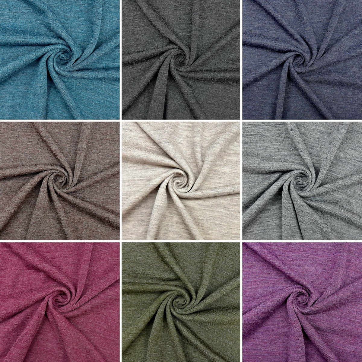 Plain 100% Merino Wool Jersey Fabric