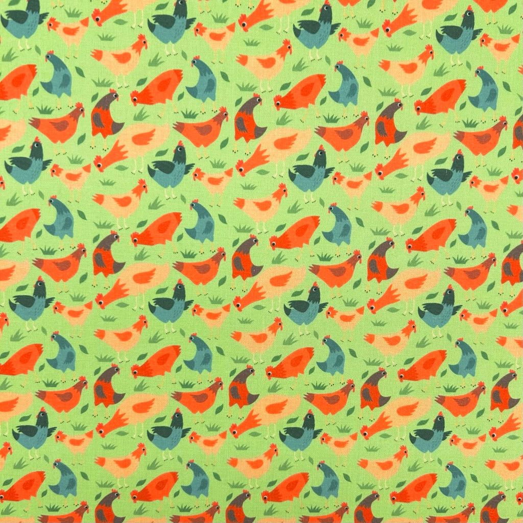 Happy Hens Polycotton Fabric