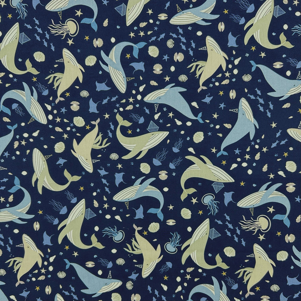 Seaside Charm Cotton Poplin Fabric