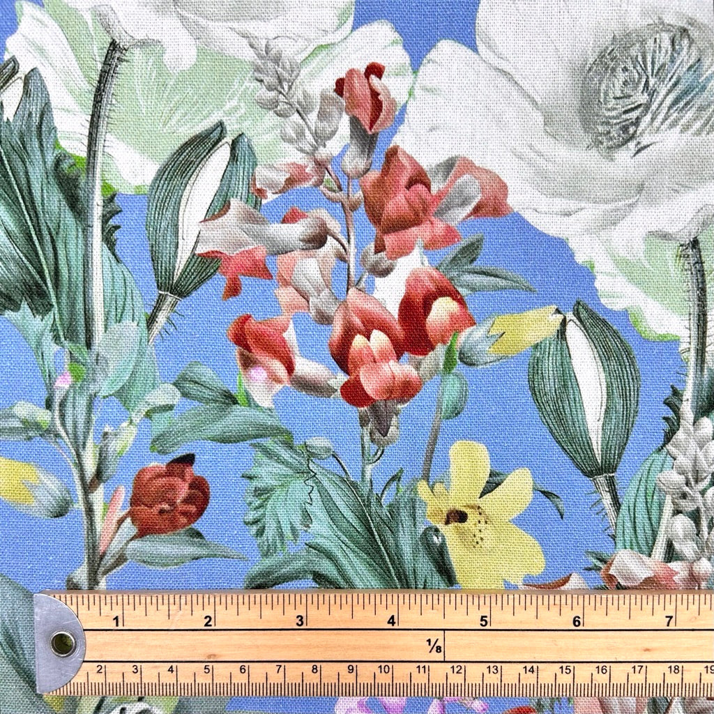 Botanical Harmony Linen Blend Fabric