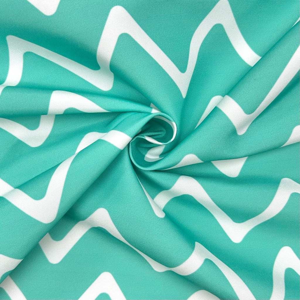 Chevron Print Water Resistant Fabric