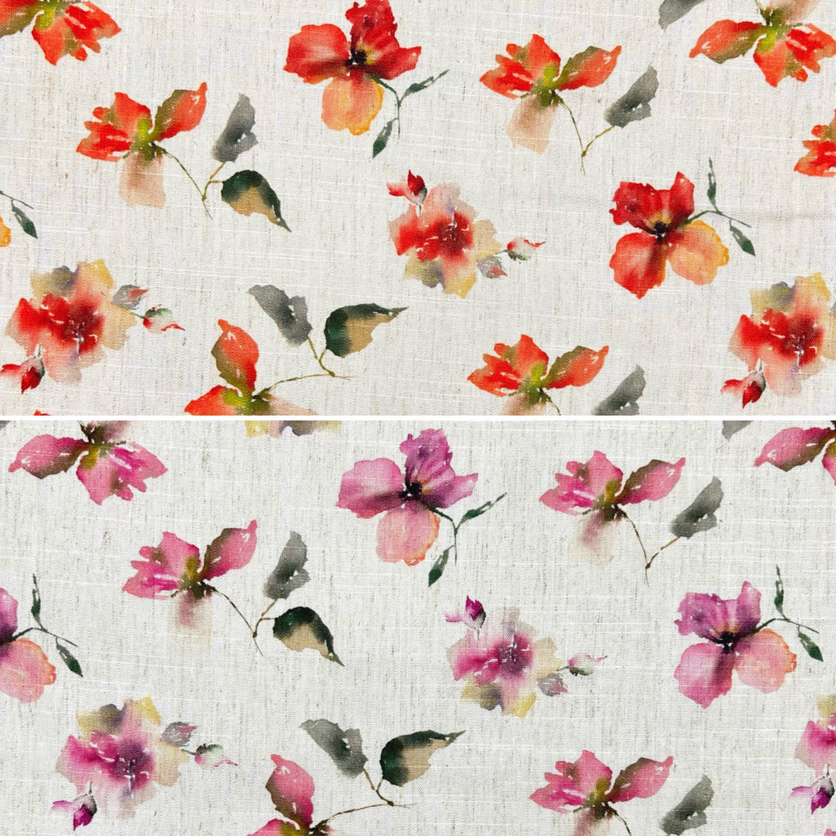 Botanical Sprigs Linen Viscose Fabric