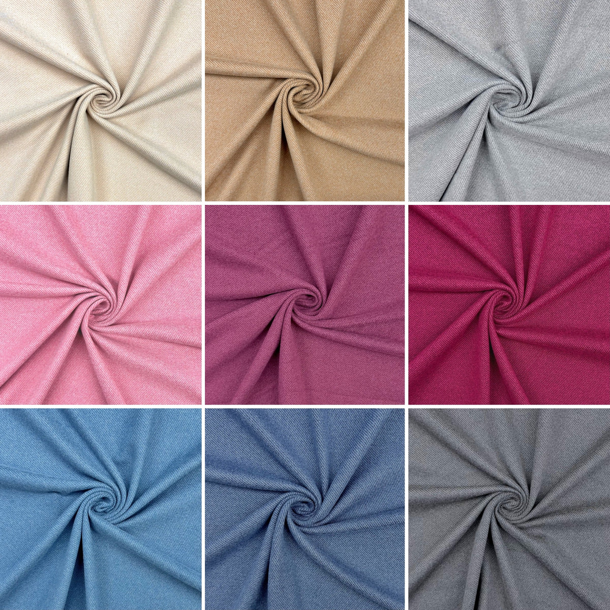 Twill Look Brushed Soft Knit Fabric