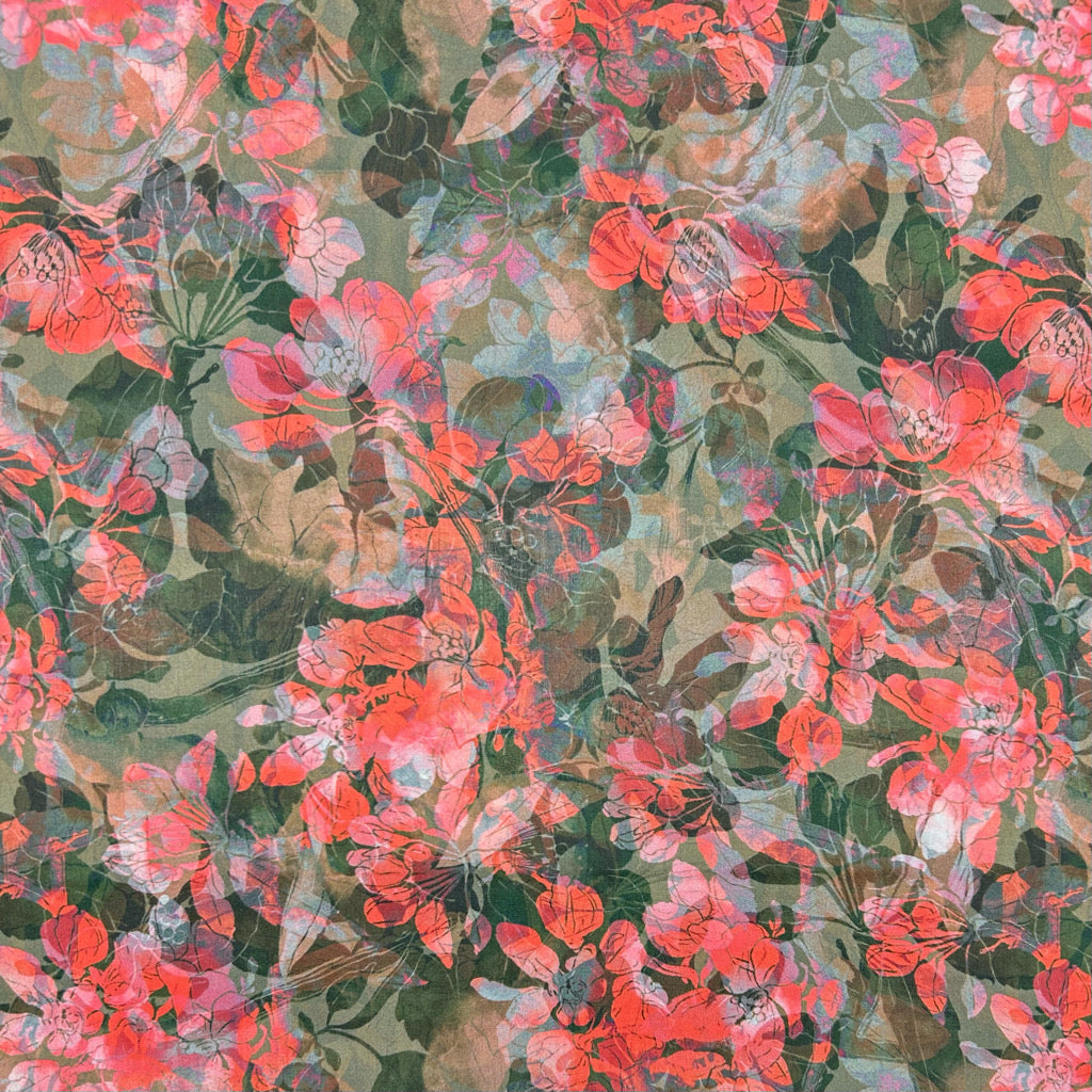 Shadow Bloom Cotton Lawn Fabric