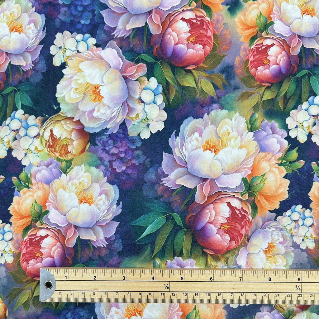 Dreamy Flower Garden Polyester Fabric