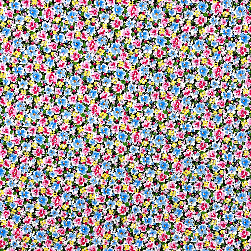 Tiny Blooms Rose & Hubble Cotton Poplin Fabric