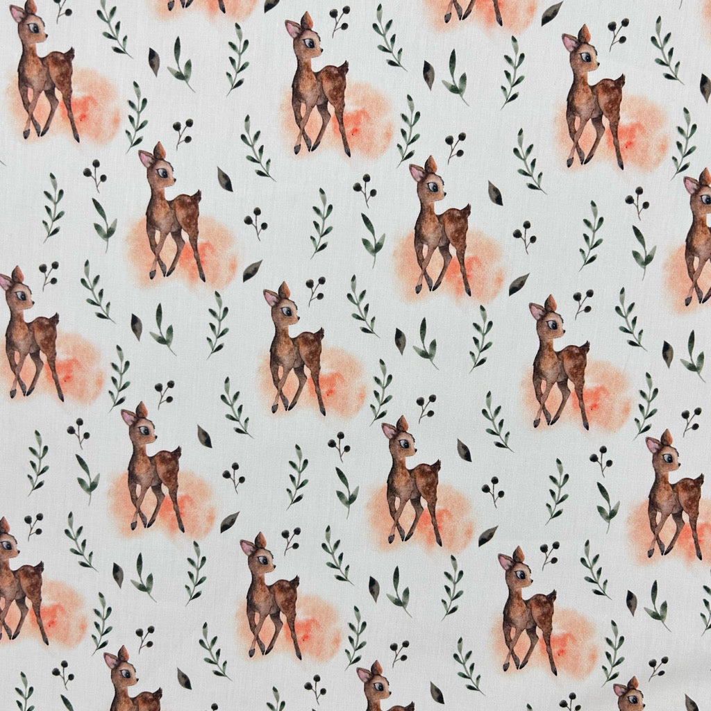 Deer Dance Cotton Poplin Fabric