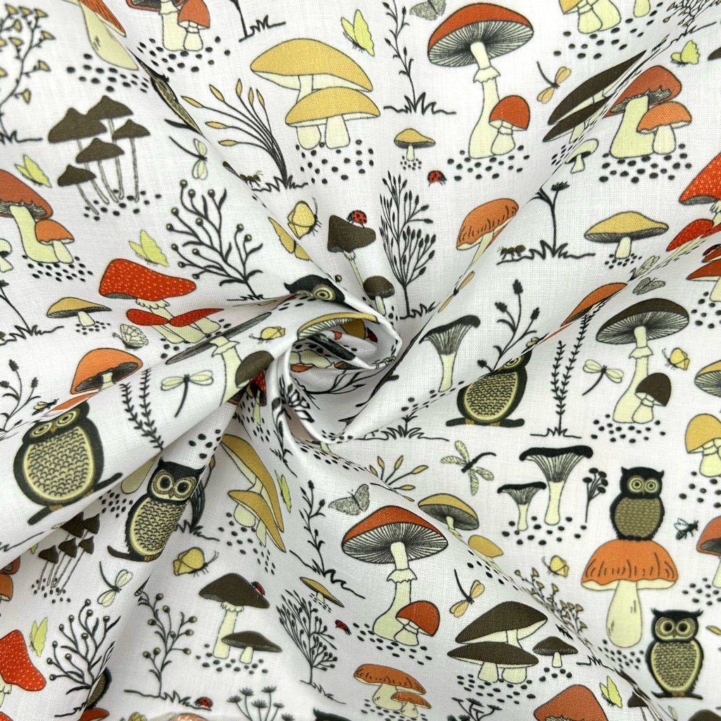 Owl Antics Polycotton Fabric