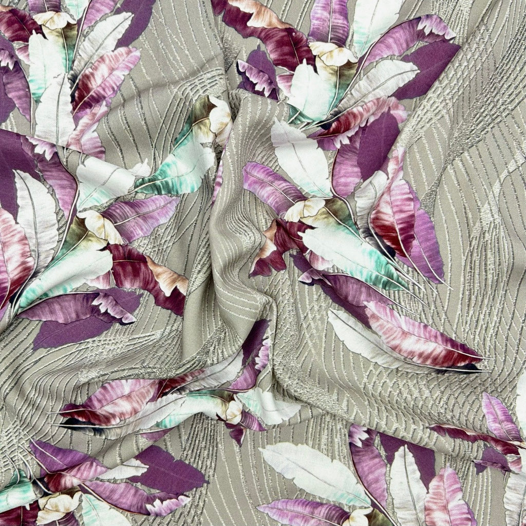 Palm Weave Viscose Challis Fabric