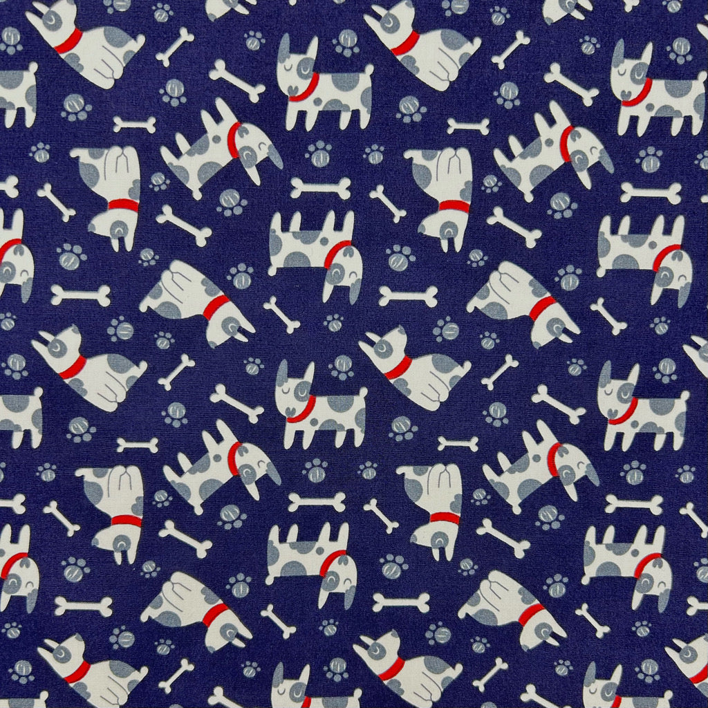 Puppy Paws Rose & Hubble Cotton Poplin Fabric