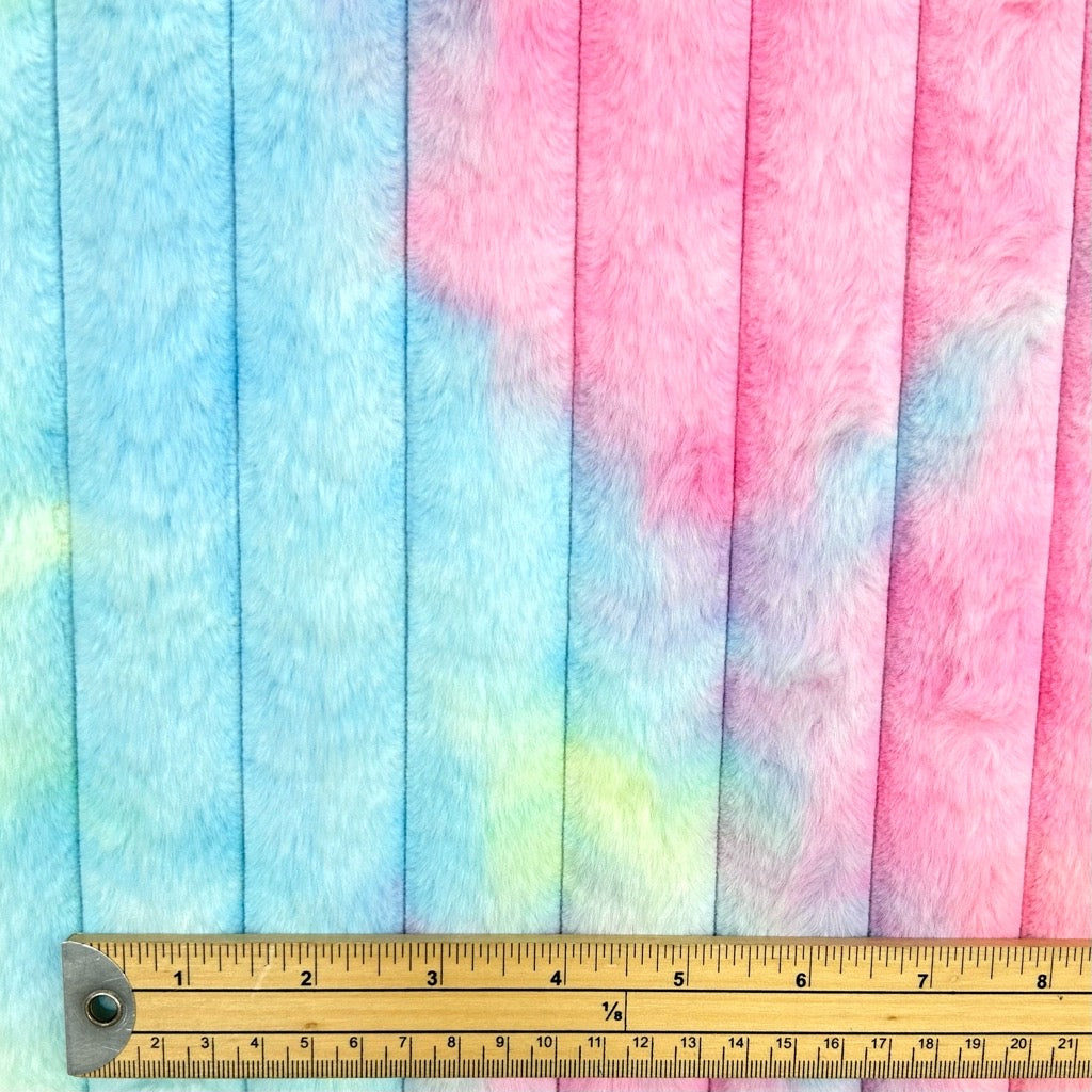Tie Dye Cuddle Fur Fleece Fabric