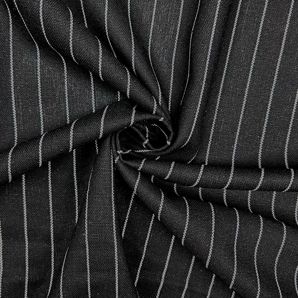 Striped Yarn Dyed Linen Viscose Fabric