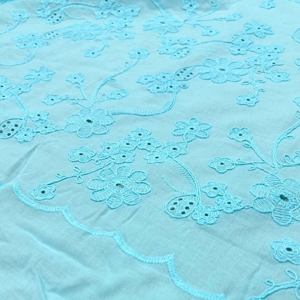 Floral Perfection Embroidered Cotton Fabric
