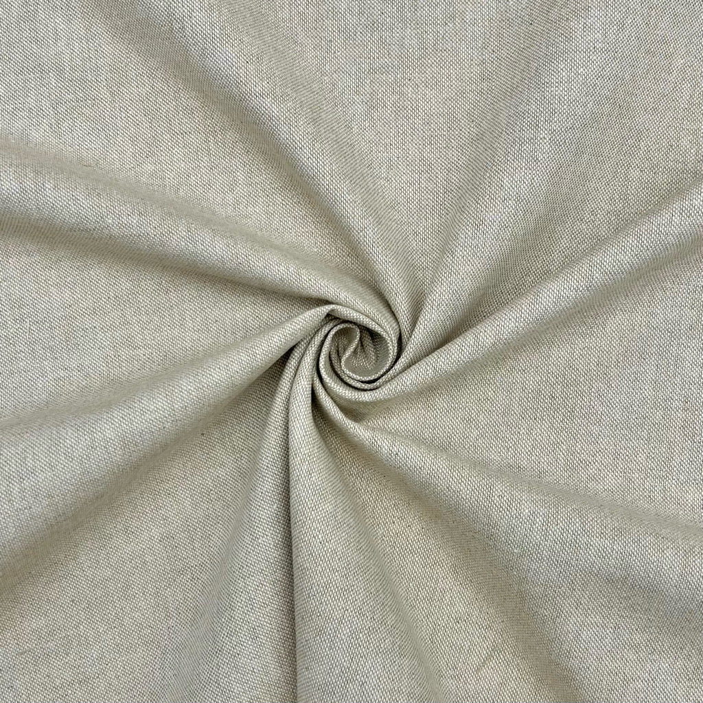 Plain Beige Linen Look Polycotton Fabric