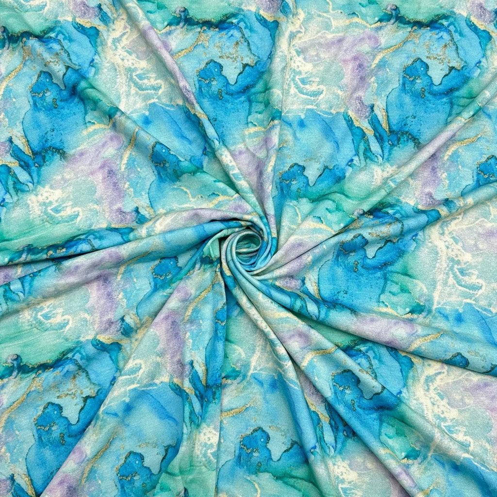 Marble Print Bamboo Jersey Fabric | Best UK Prices | Pound Fabrics