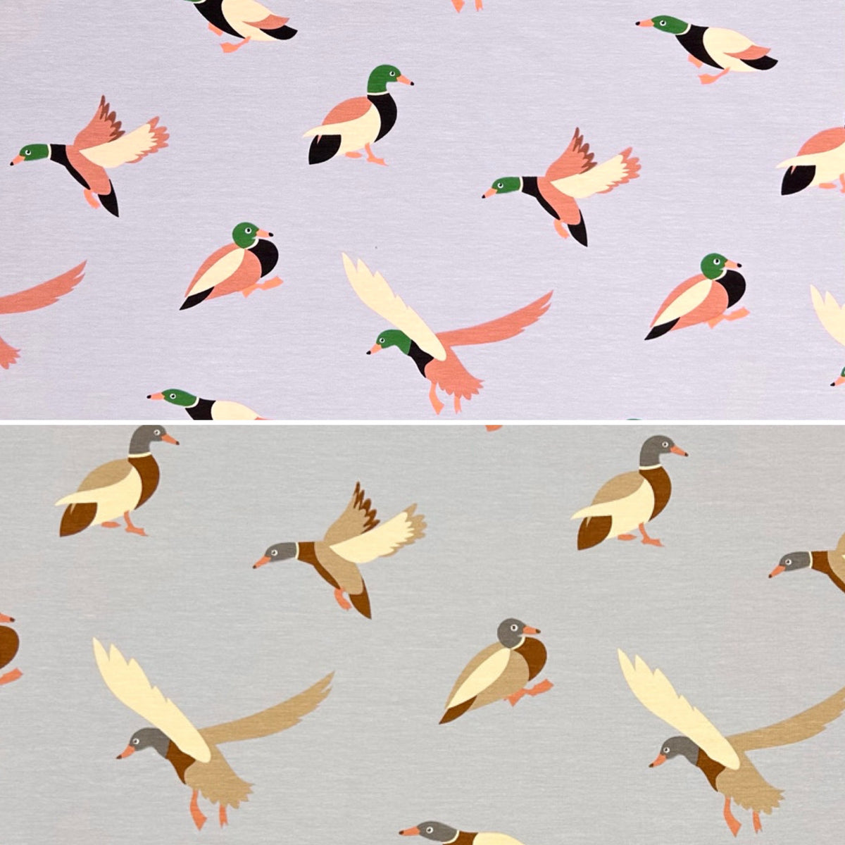 Flying Mallards French Terry Fabric