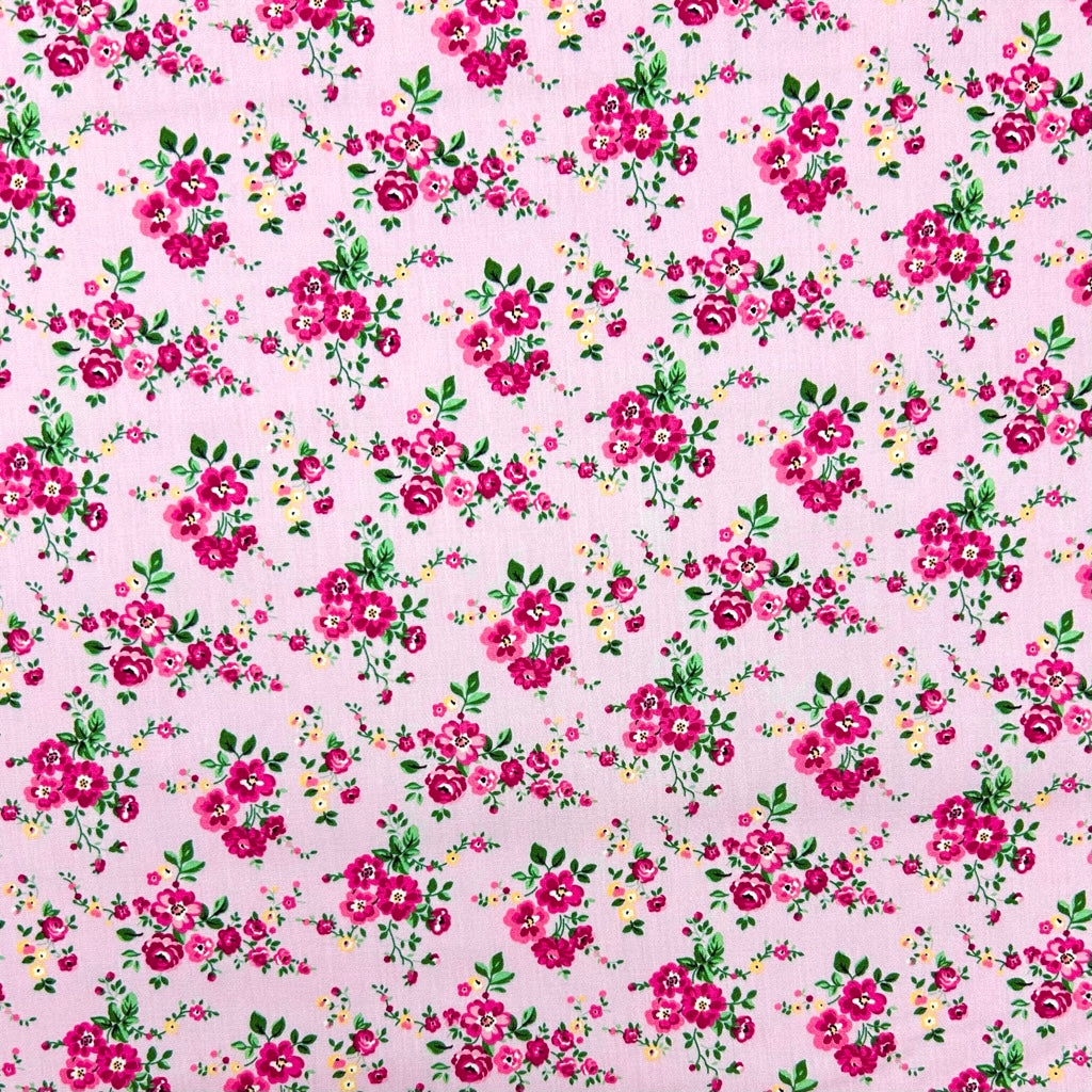 Petite Garden Rose & Hubble Cotton Poplin Fabric