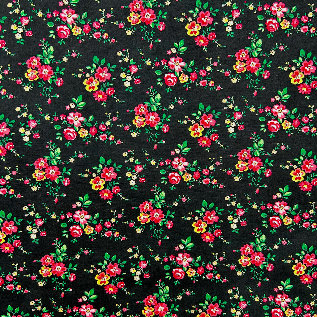 Petite Garden Rose & Hubble Cotton Poplin Fabric