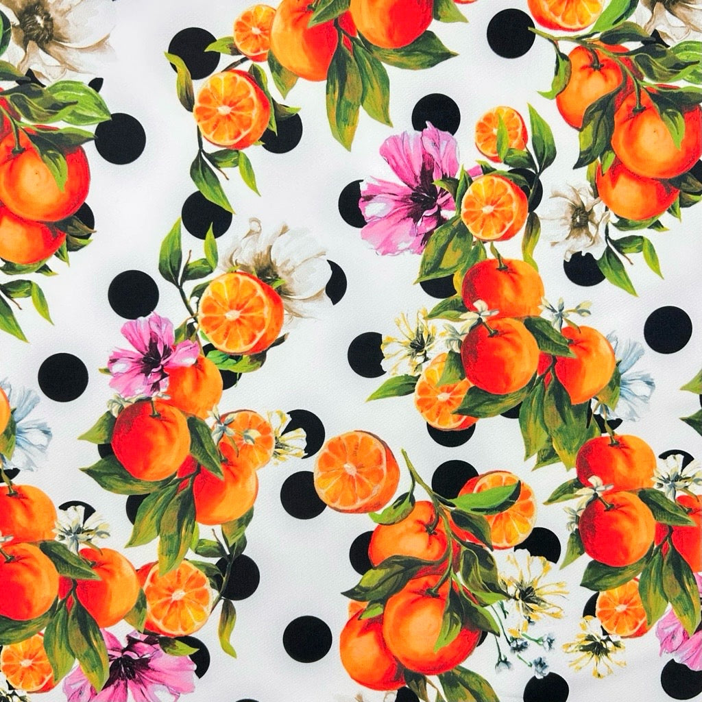 Orange Punch Scuba Fabric