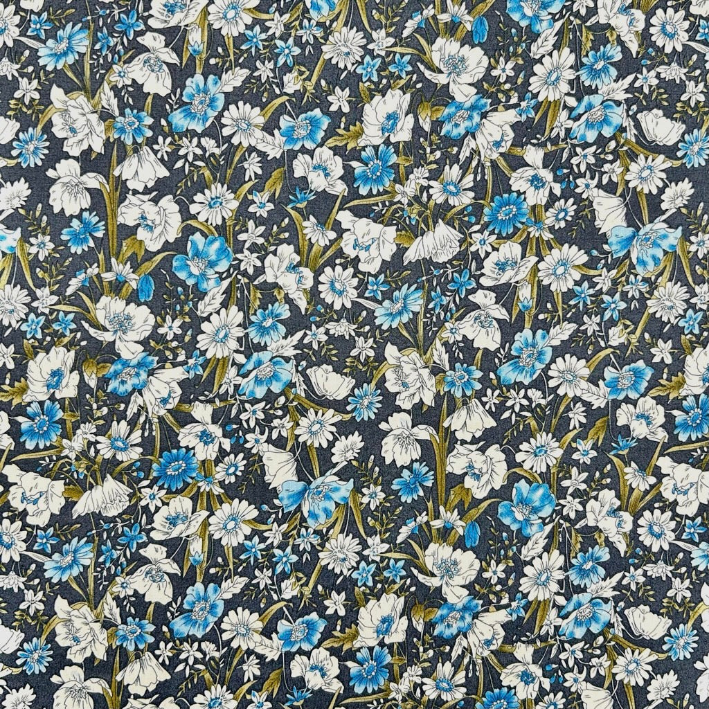 Countryside Garden Rose & Hubble Cotton Poplin Fabric