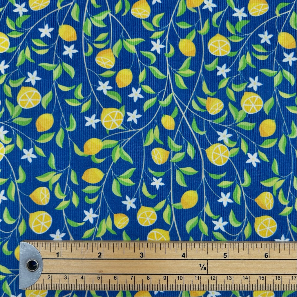 Citrus Blossom Needlecord Fabric