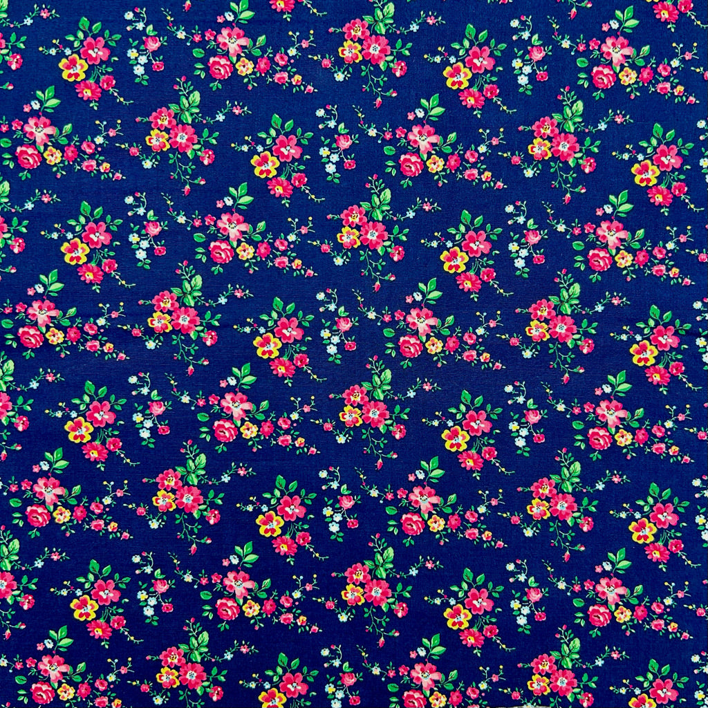 Petite Garden Rose & Hubble Cotton Poplin Fabric