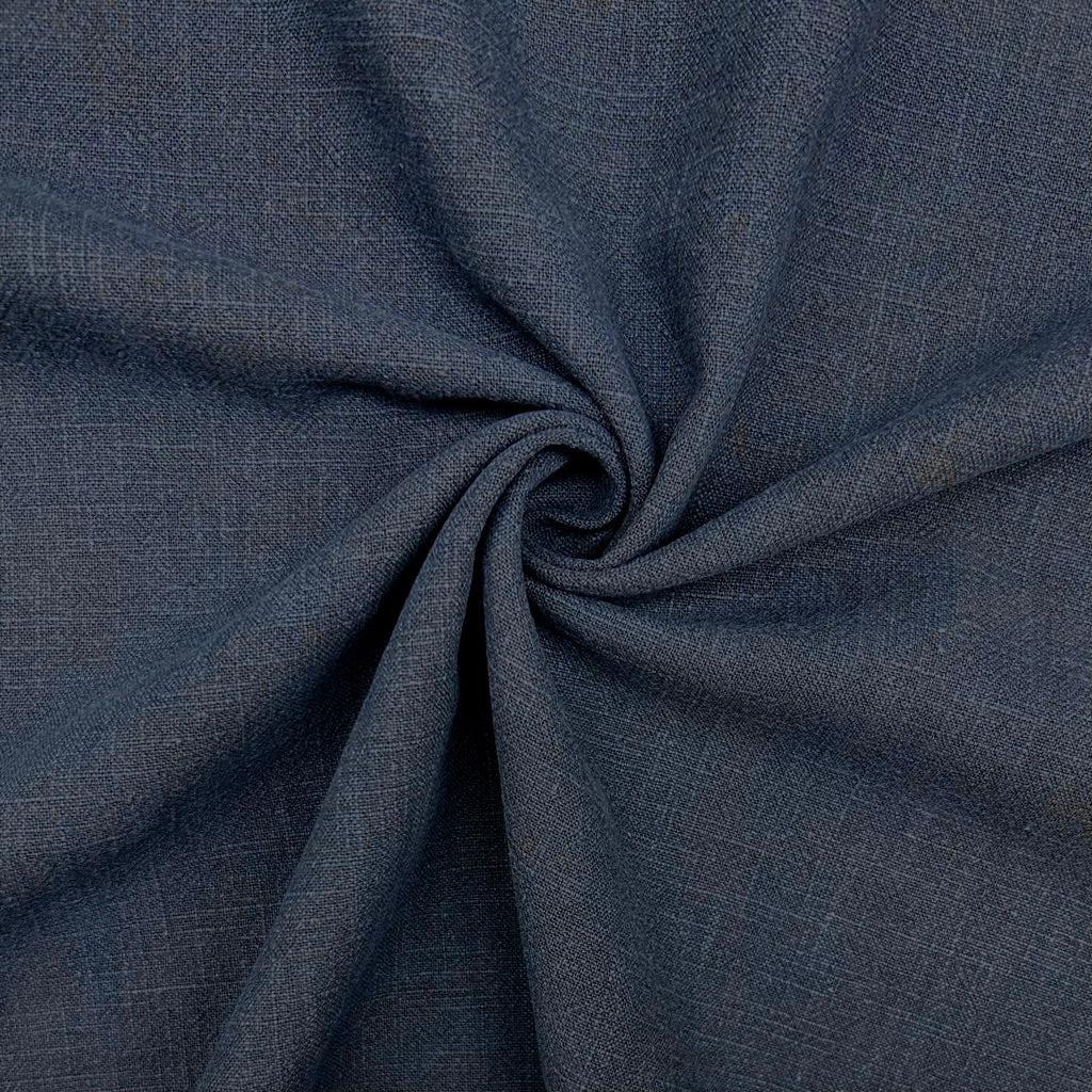 Plain Stonewashed Linen Blend Fabric