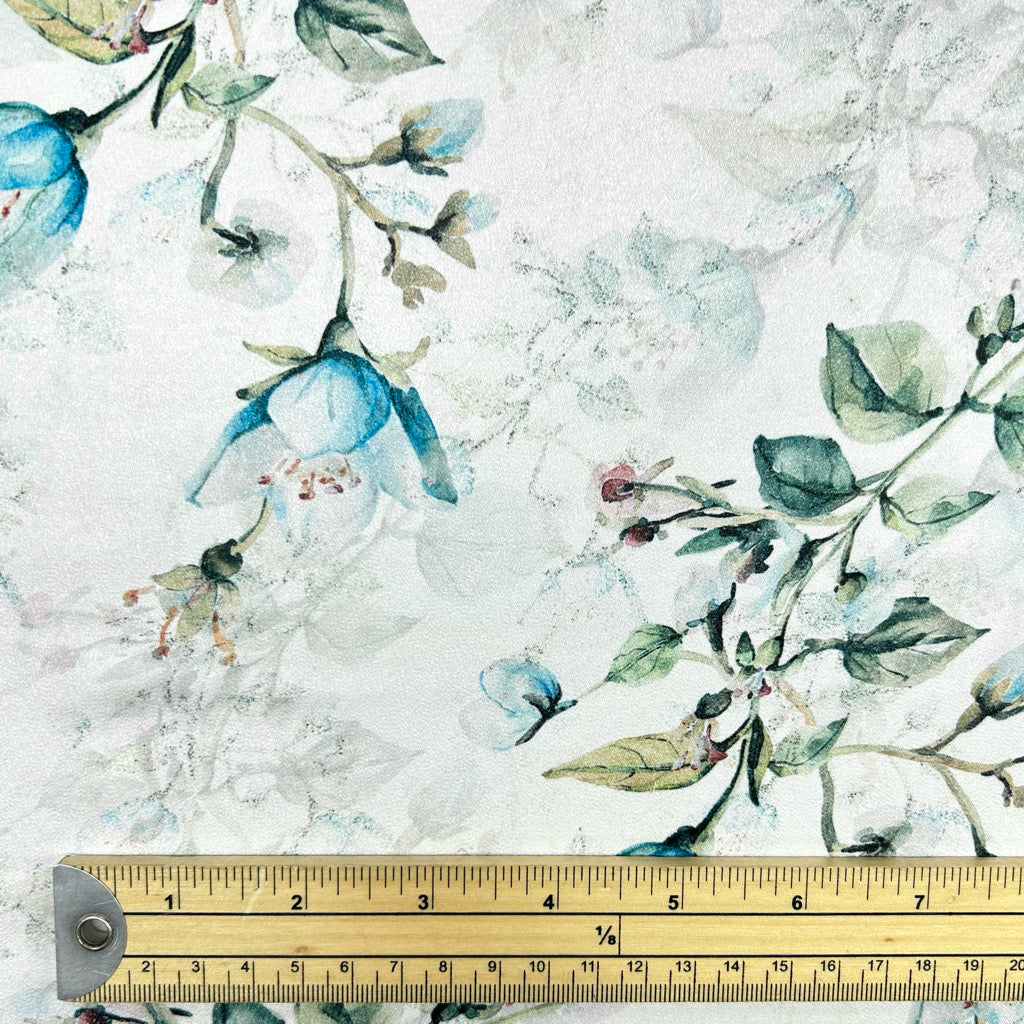 Island Petals Silky Satin Fabric