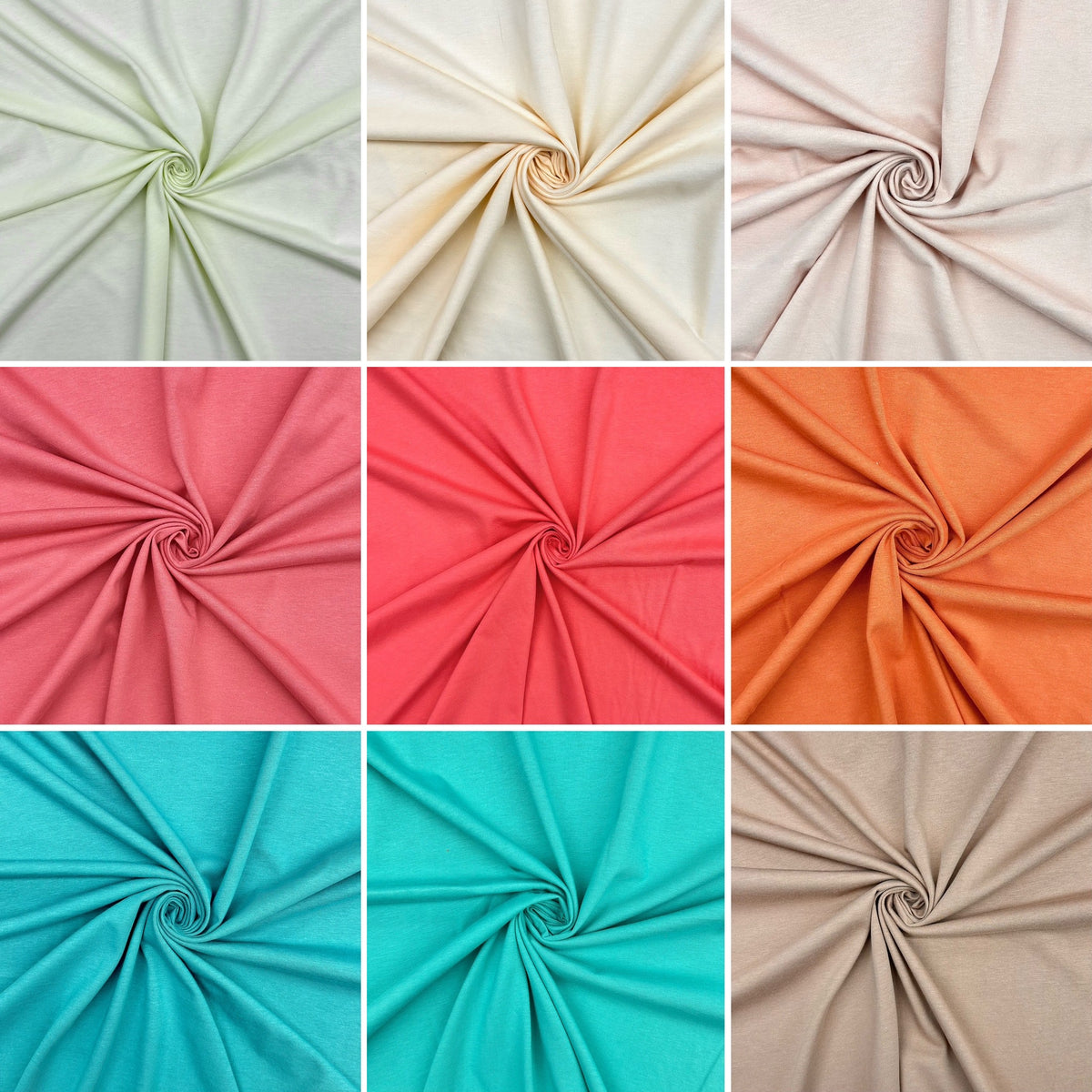 Plain 100% Cotton Jersey Fabric - Special Offer