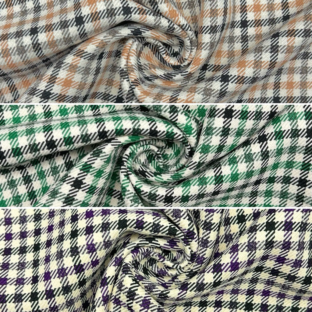 Small Checkered Suiting Fabric - Pound Fabrics