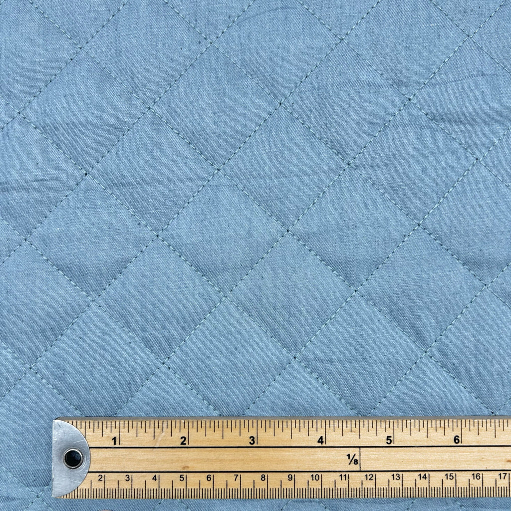 Diamond Quilted Cotton Denim Fabric