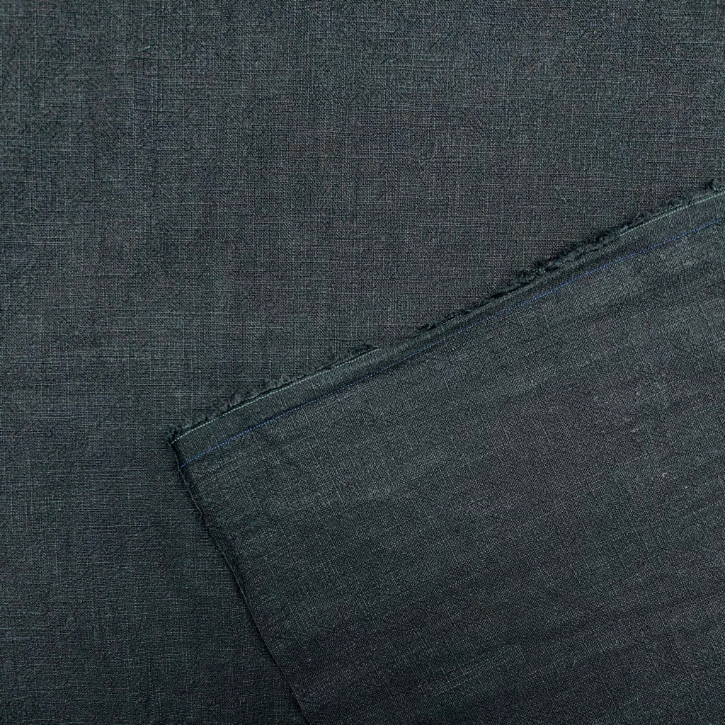 Plain Stonewashed Linen Blend Fabric