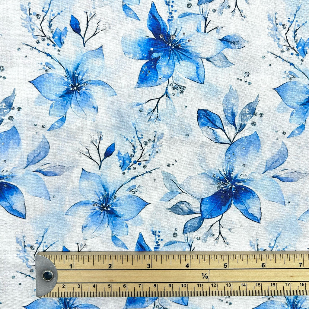 Blue Garden Cotton Fabric