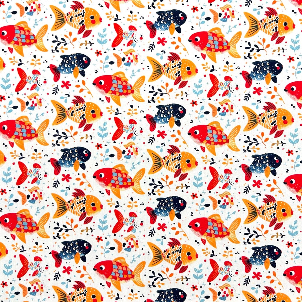 Fishy Fiesta Cotton Poplin Fabric