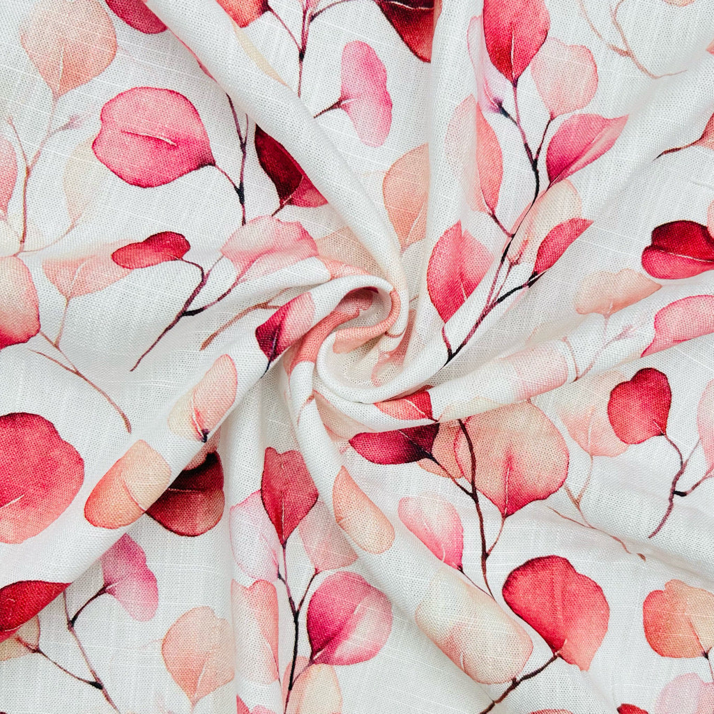 Petal and Vine Linen Viscose Fabric