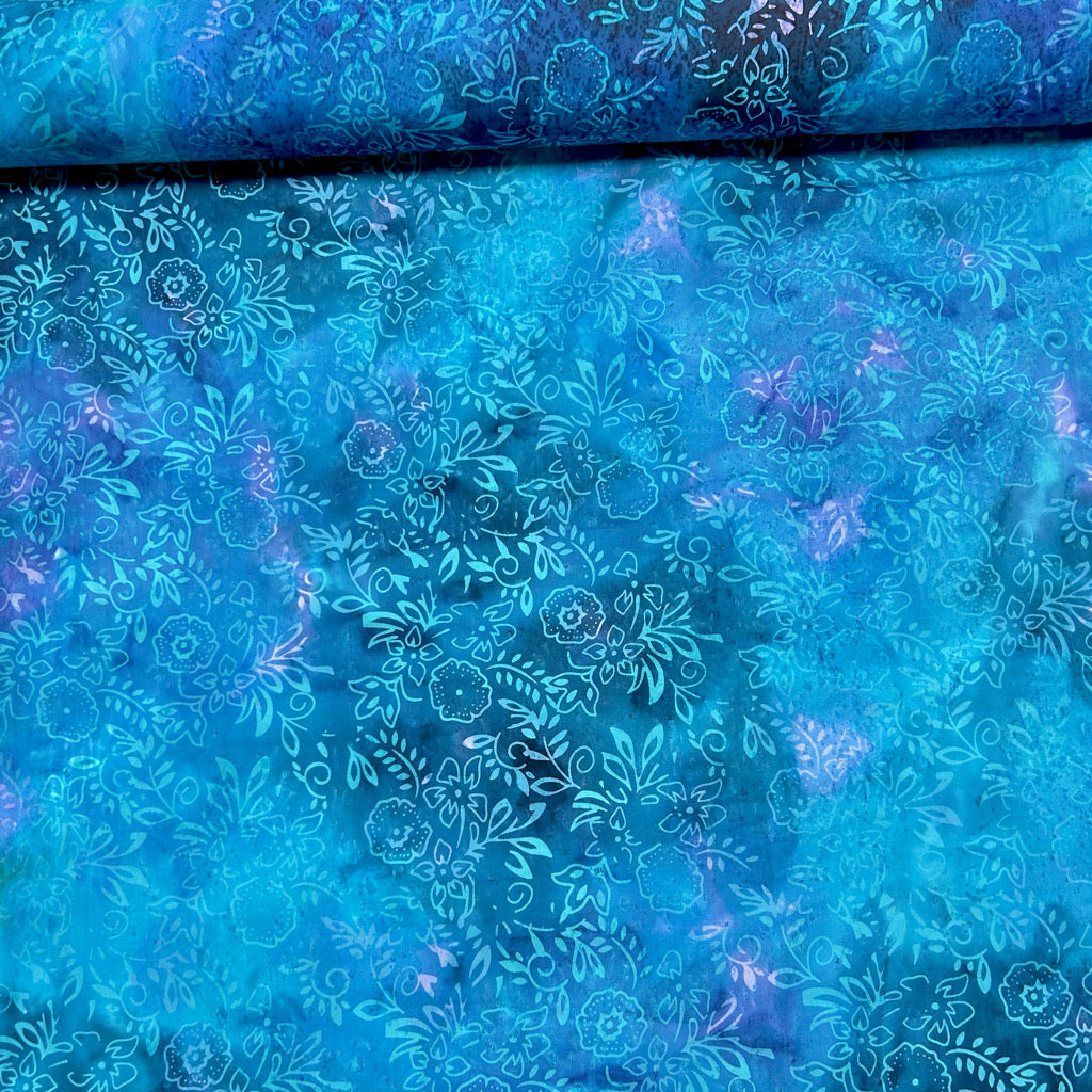 Floral Vines Cotton Batik Fabric