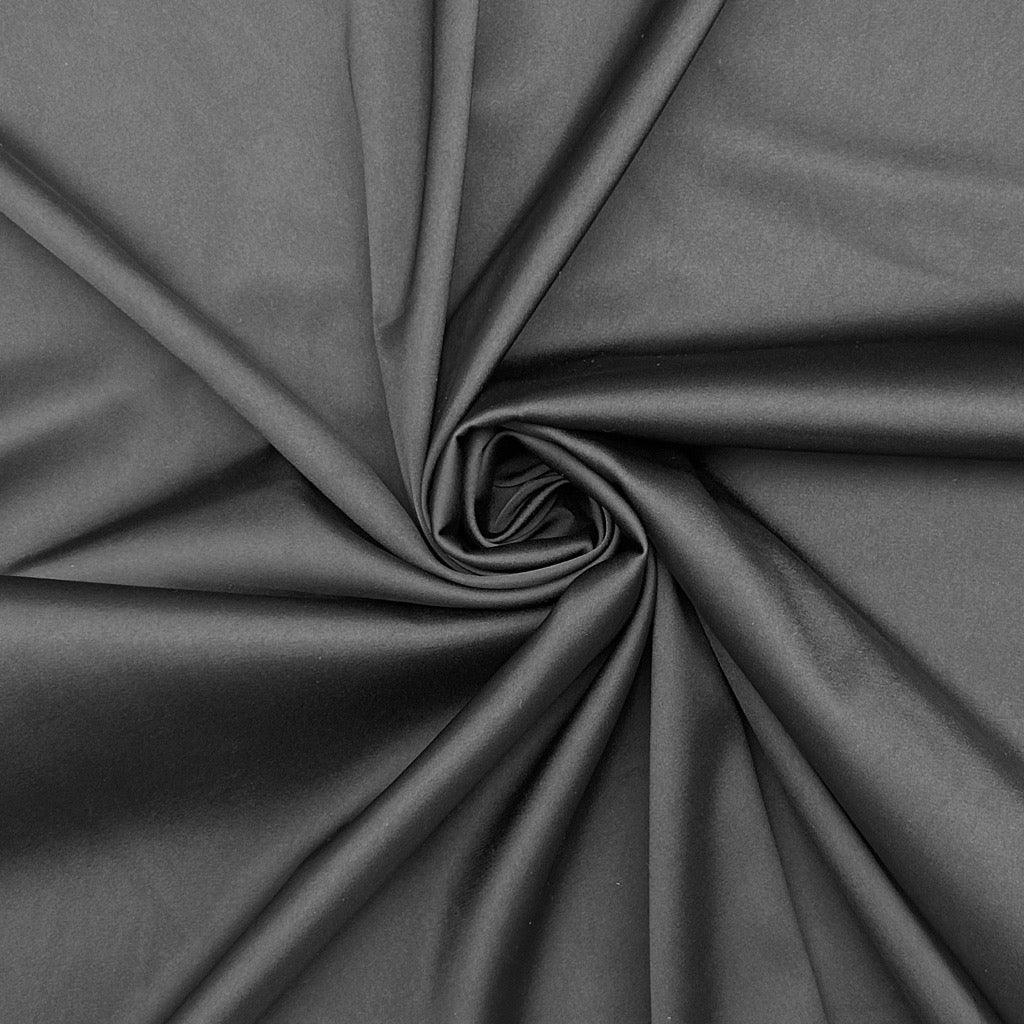 Plain Black Stretch Heavy Polyester Fabric - Pound Fabrics