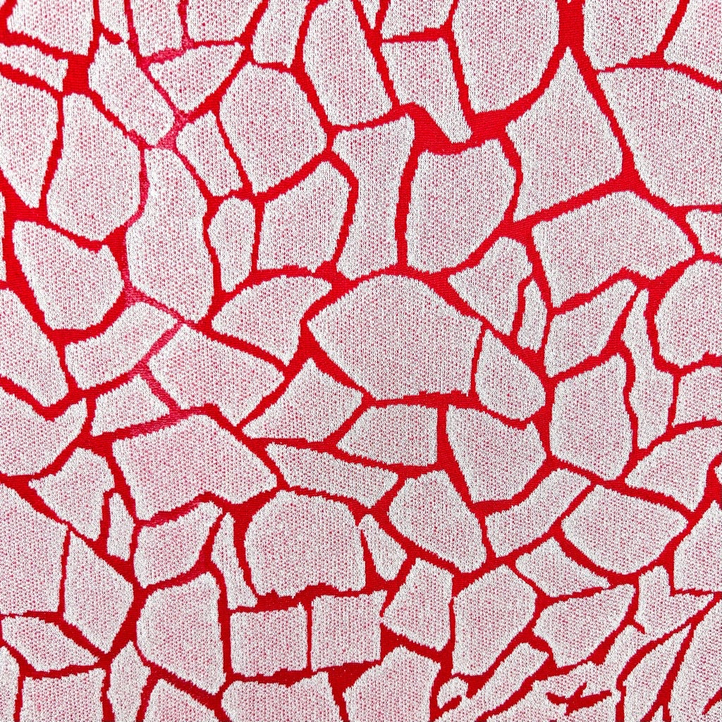 Red Shards Knit Jersey Fabric