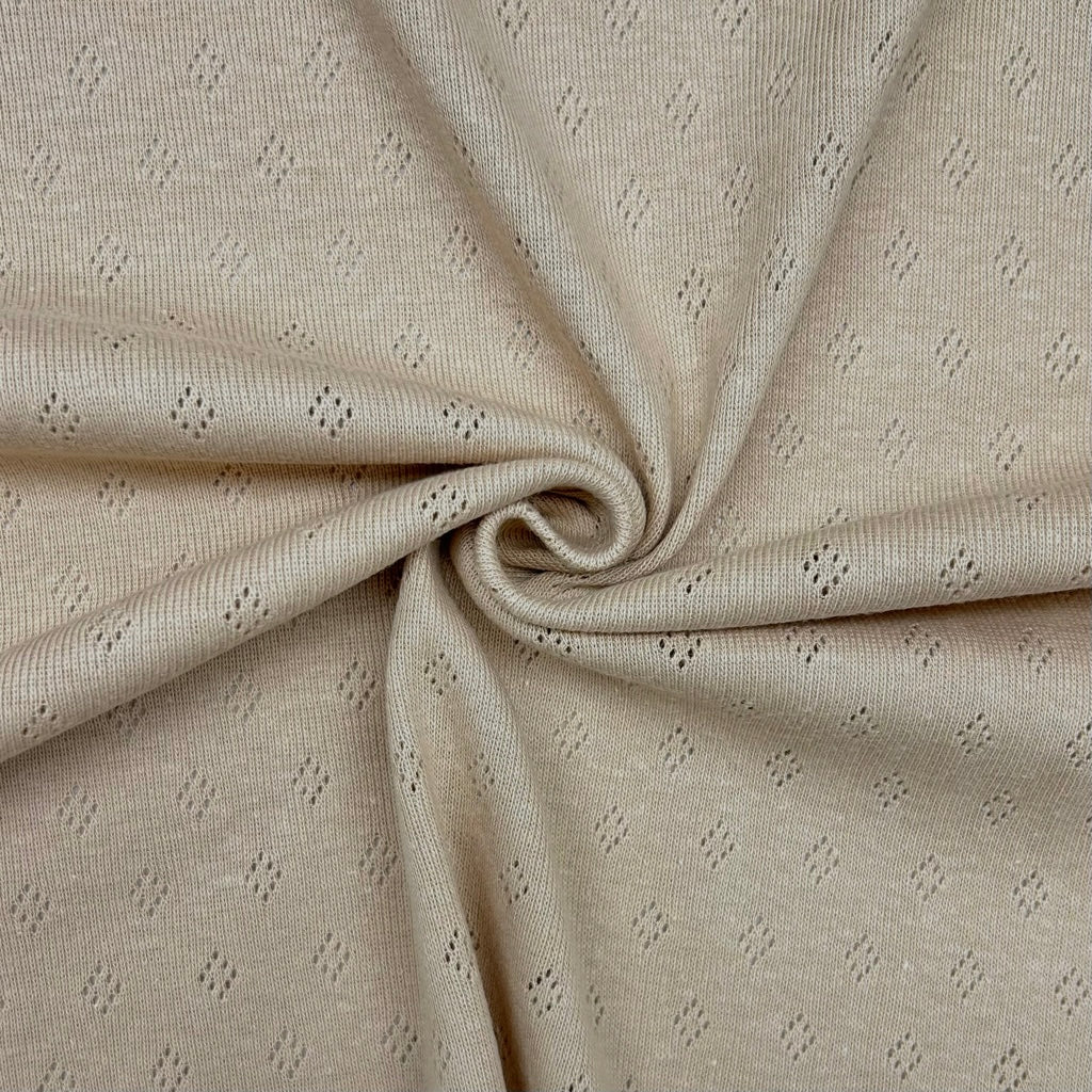 Tiny Diamond Pointelle Jersey Fabric