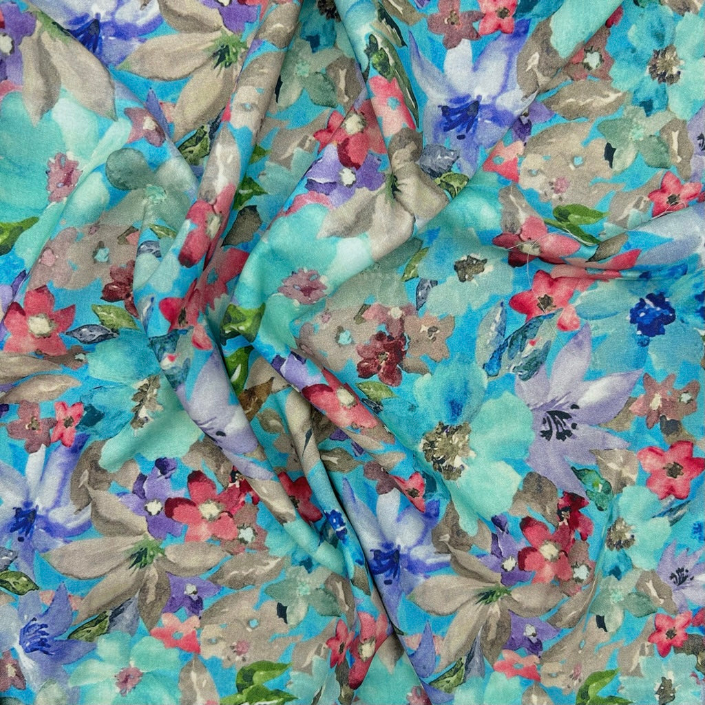 Summer Garden Viscose Fabric