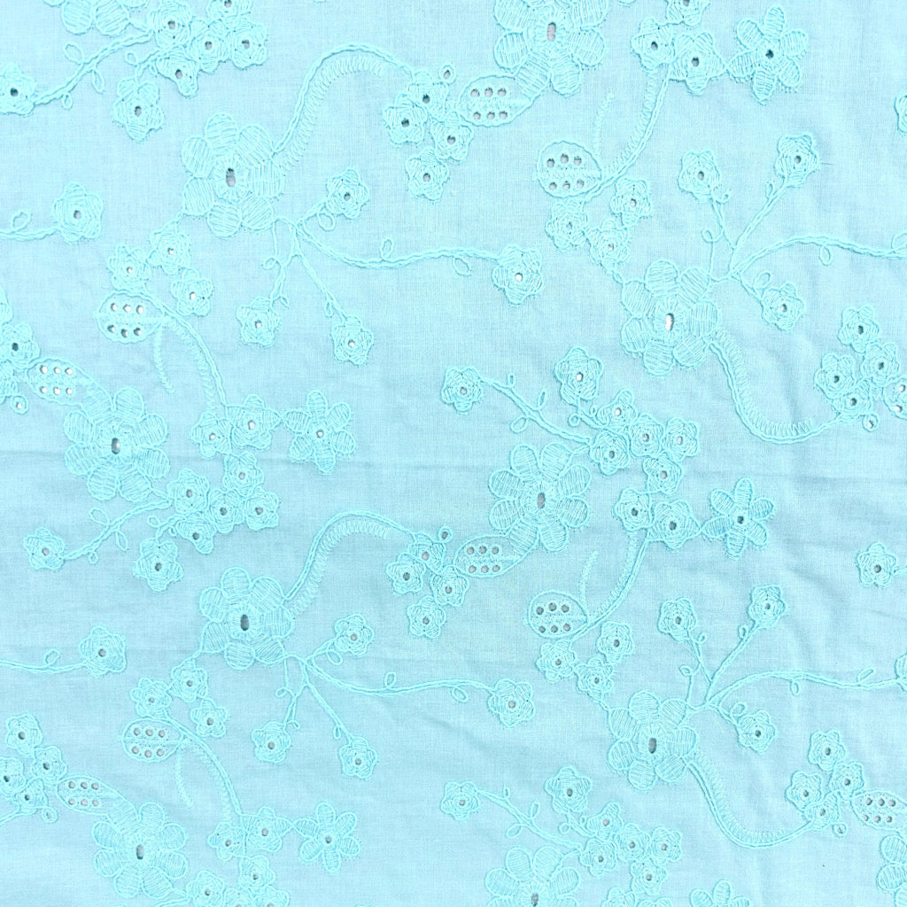 Floral Perfection Embroidered Cotton Fabric