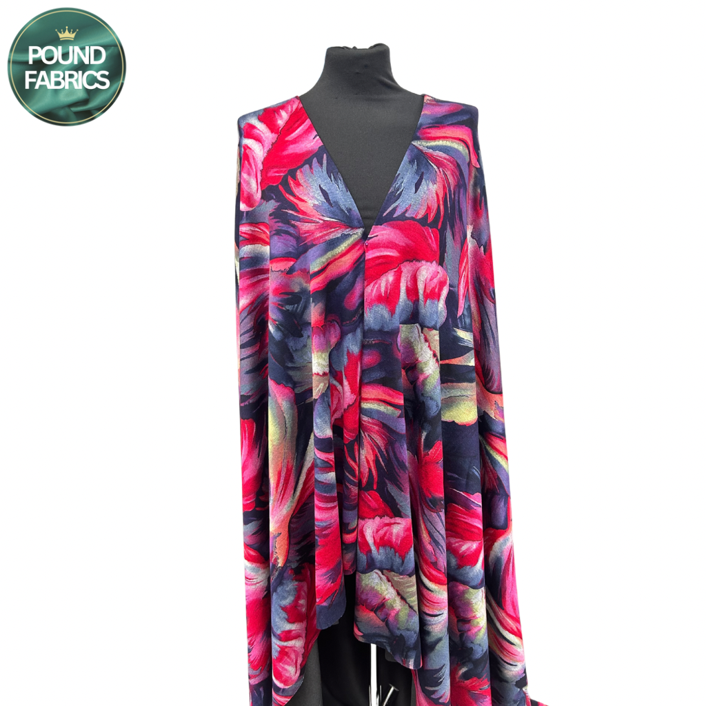 Feathered Garden Digital Modal-Touch Jersey Fabric